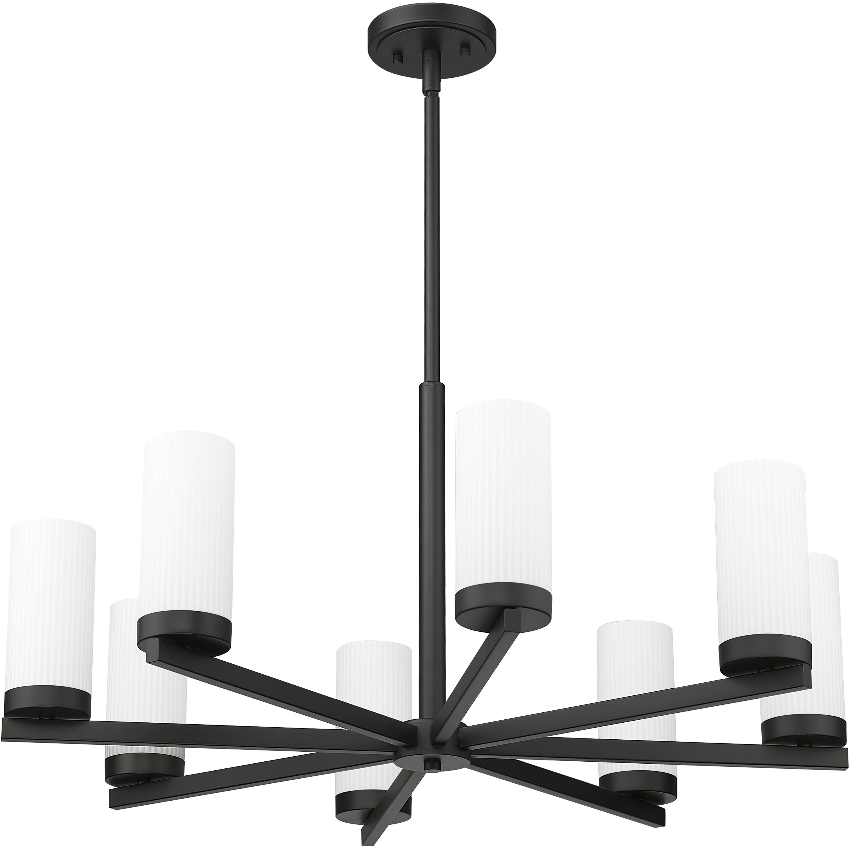 Danica 8 Light 31.5 inch Matte Black Chandelier Ceiling Light