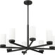Danica 8 Light 31.5 inch Matte Black Chandelier Ceiling Light