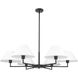 Leila 6 Light 44 inch Matte Black Chandelier Ceiling Light