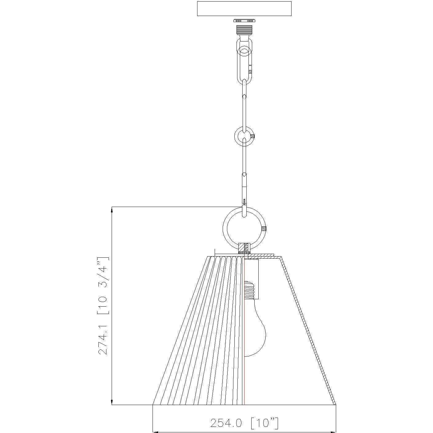 Alaric 1 Light 10 inch Modern Gold Pendant Ceiling Light