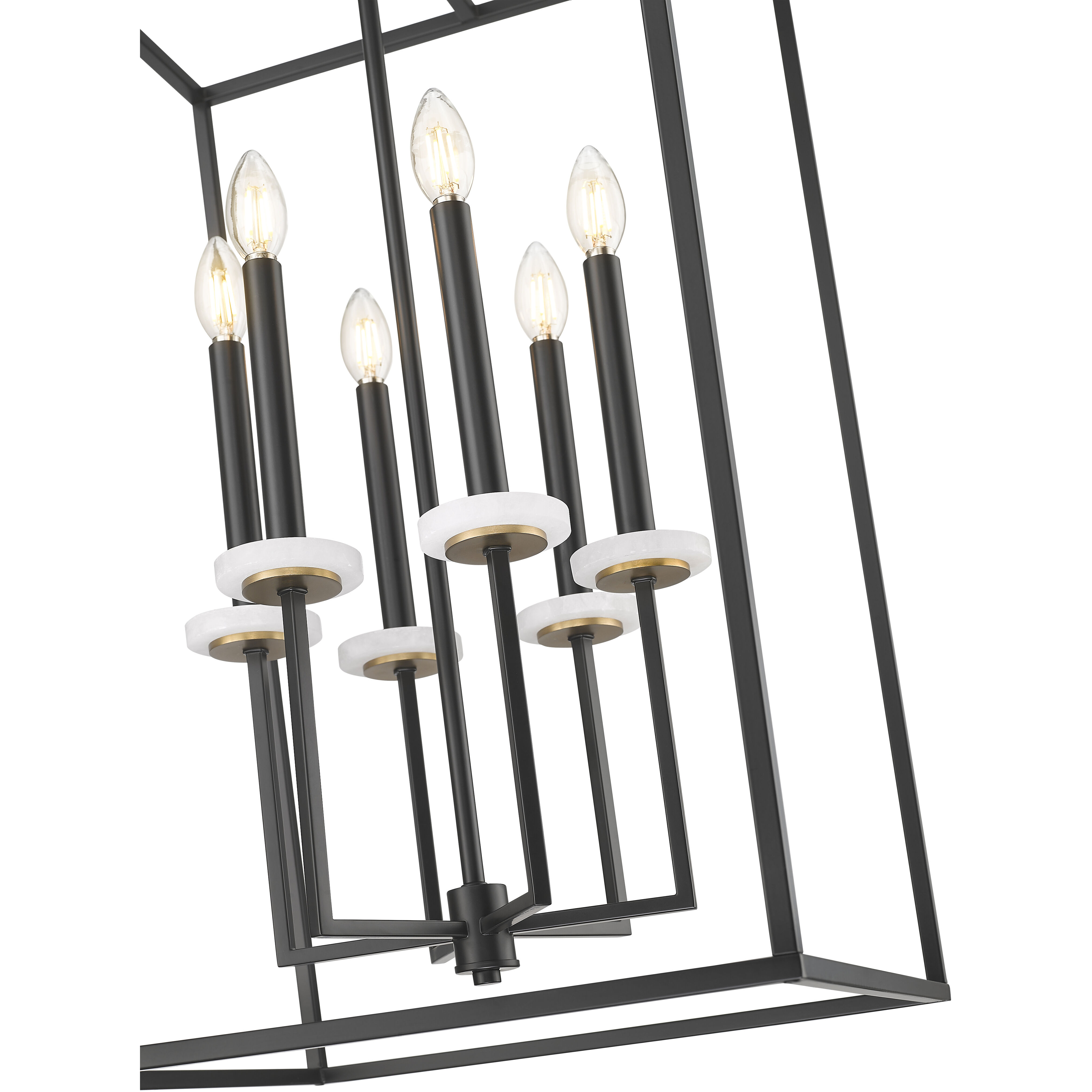 Gaultier 6 Light 18 inch Matte Black and Mondern Gold Chandelier Ceiling Light in Matte Black and Modern Gold