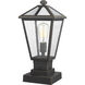 Talbot 1 Light 17.5 inch Oil Rubbed Bronze Outdoor Pier Mounted Fixture in Seedy Glass
