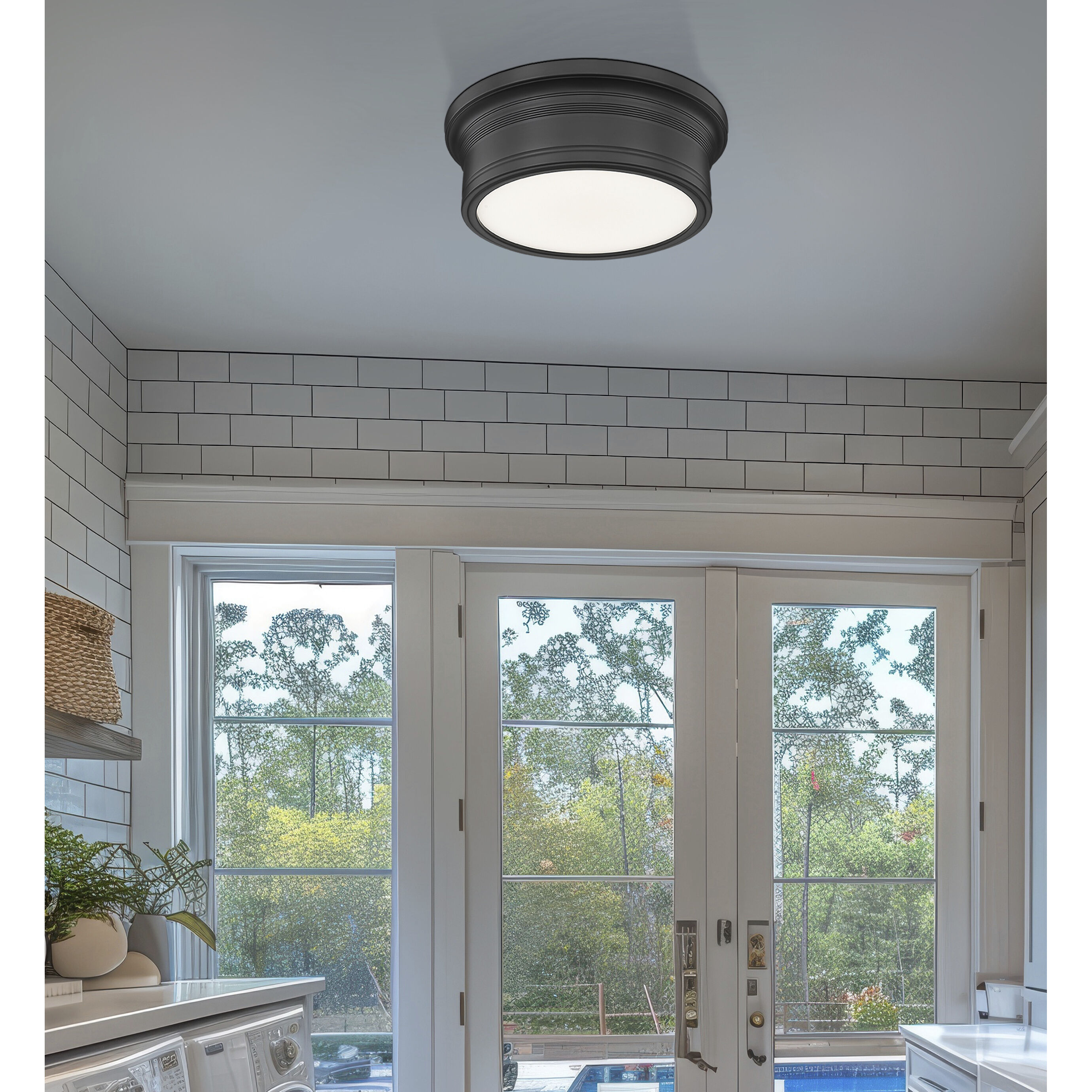 Bentley LED 12 inch Matte Black Flush Mount Ceiling Light