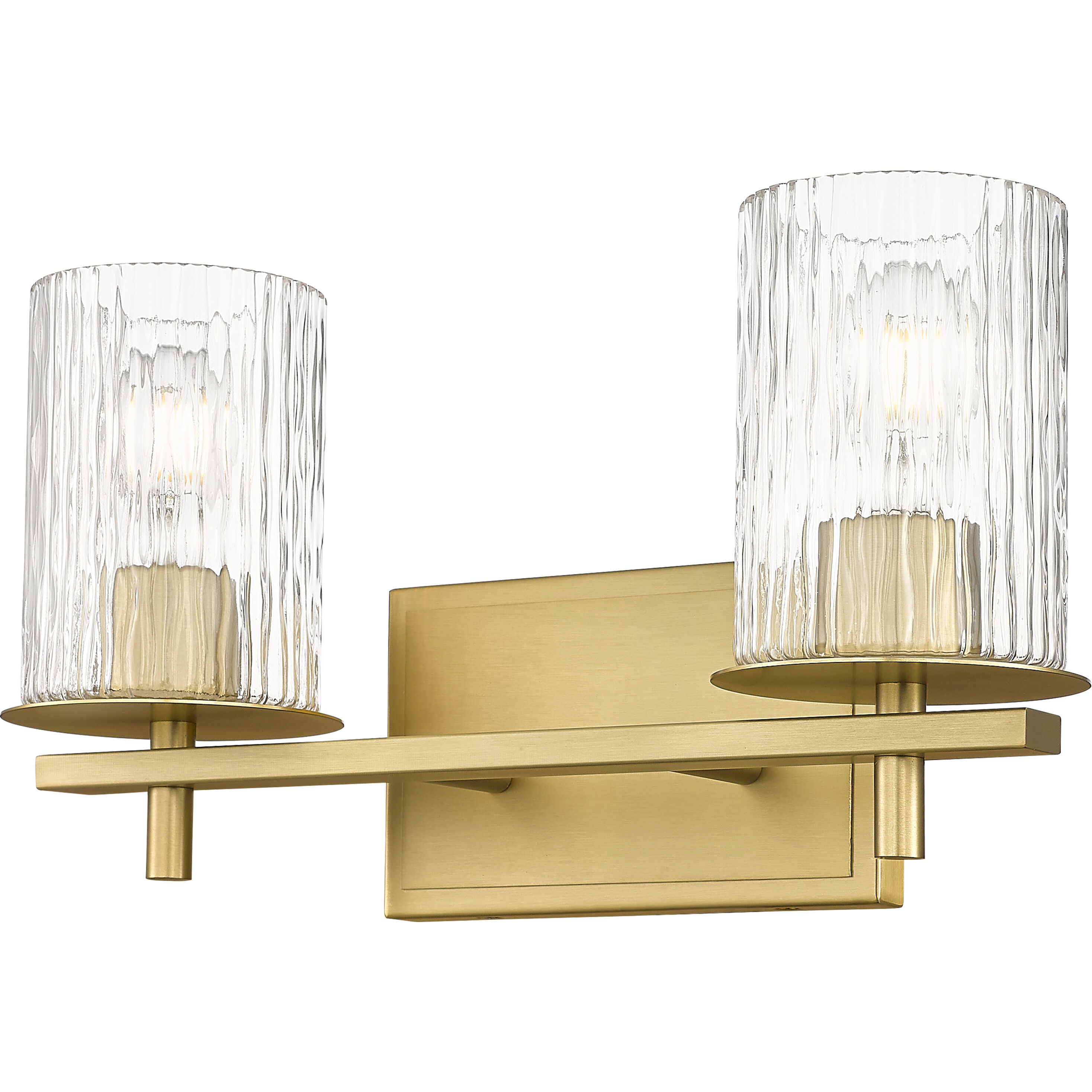 Grayson 2 Light 16 inch Modern Gold Vanity Wall Light