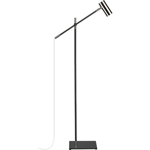 Calumet 48.25 inch 35.00 watt Matte Black and Polished Nickel Floor Lamp Portable Light
