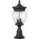 Davina 3 Light 22.25 inch Black Outdoor Pier Mounted Fixture in G9