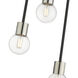 Neutra 3 Light 11.75 inch Matte Black and Polished Nickel Chandelier Ceiling Light
