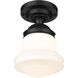 Vaughn 1 Light 10.5 inch Matte Black Flush Mount Ceiling Light