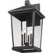 Beacon 4 Light 30.25 inch Black Outdoor Wall Light