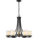 Willow 5 Light 25.25 inch Matte Black Chandelier Ceiling Light