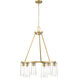 Titus 6 Light 26 inch Modern Gold Chandelier Ceiling Light