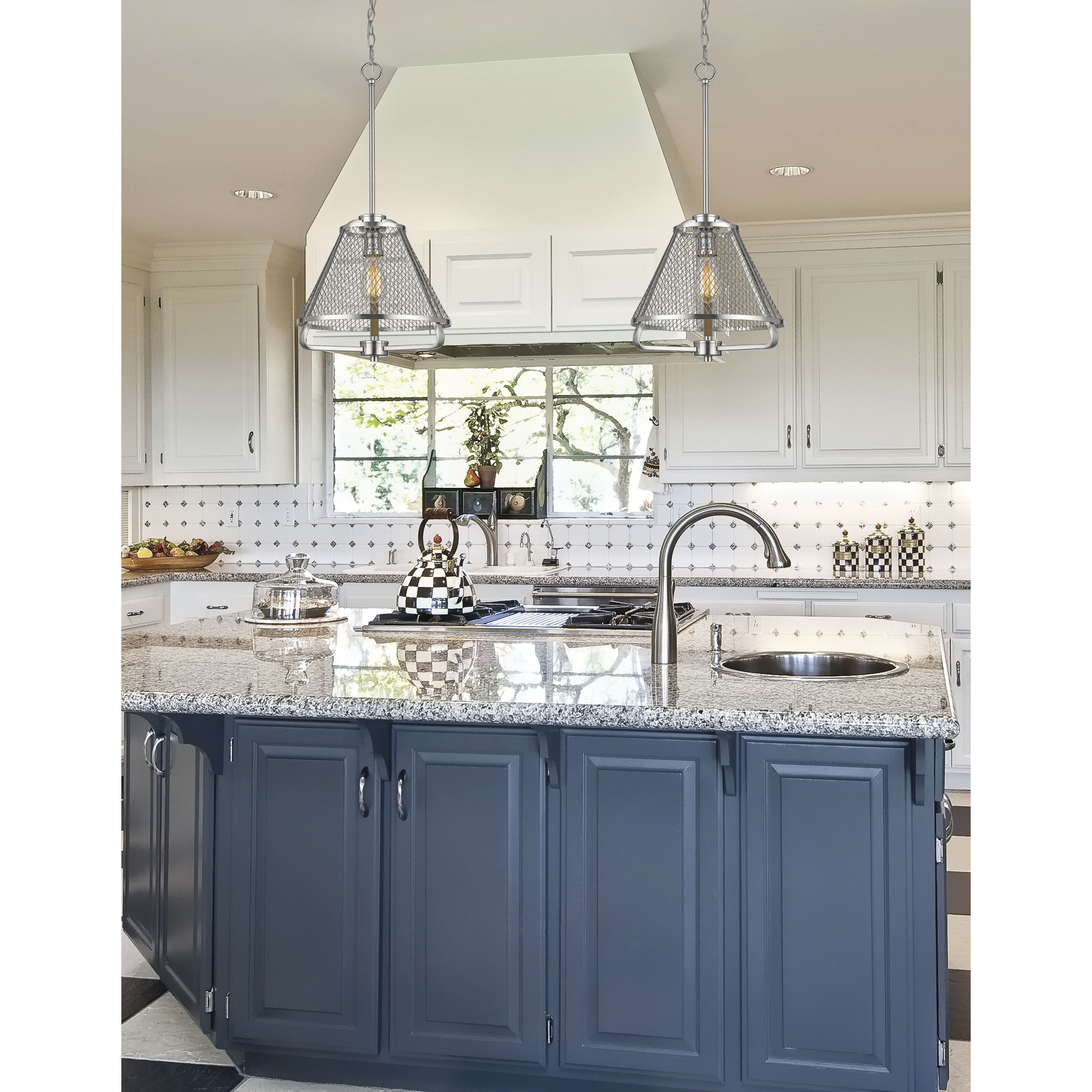 Iuka 1 Light 12 inch Brushed Nickel Pendant Ceiling Light