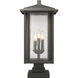 Aspen 3 Light 23.5 inch Oil Rubbed Bronze Outdoor Pier Mounted Fixture