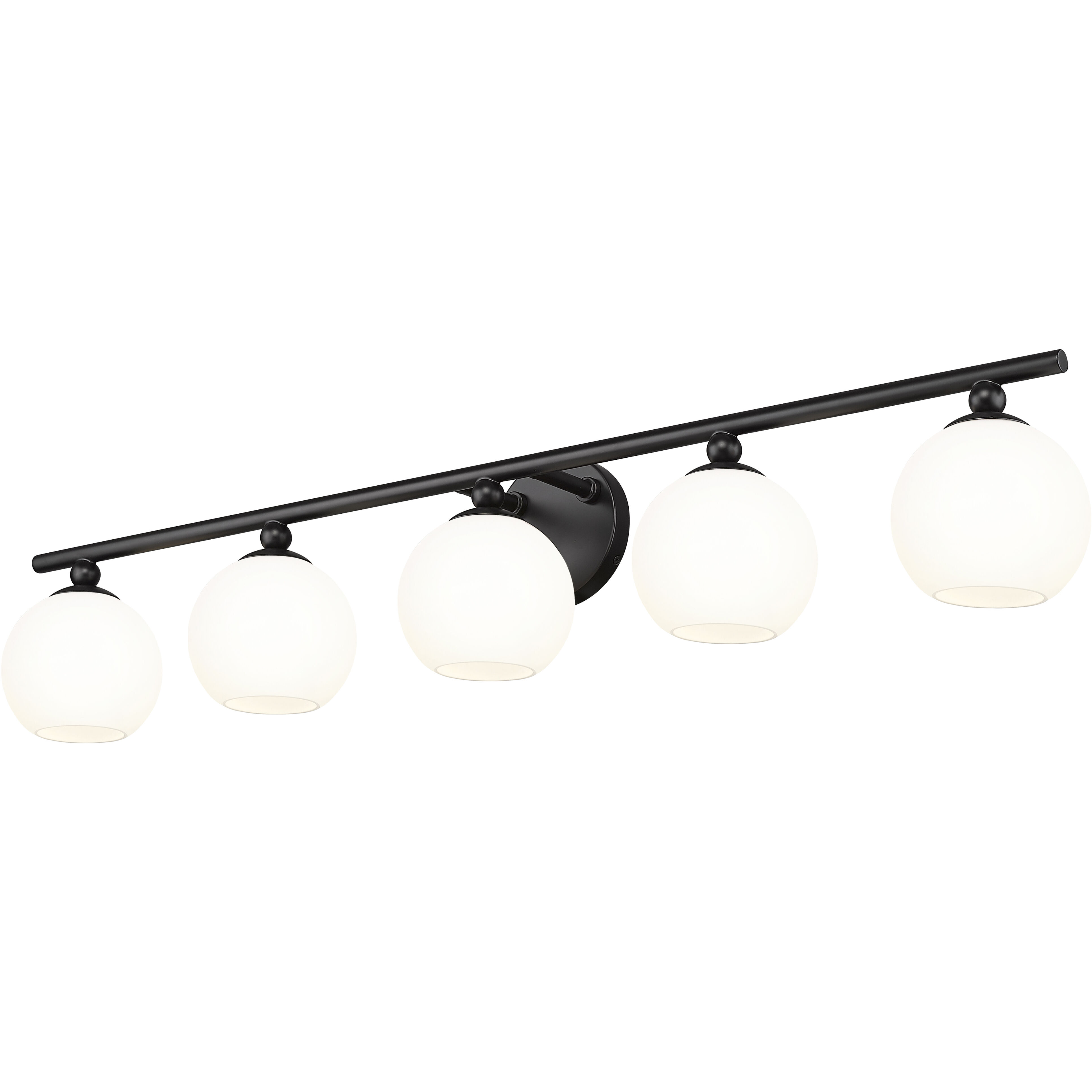 Neoma 5 Light 38.25 inch Matte Black Vanity Wall Light