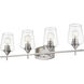 Joliet 4 Light 30 inch Brushed Nickel Vanity Wall Light