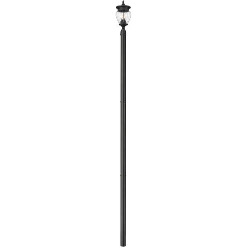 Davina 3 Light 138.25 inch Black Outdoor Post Mounted Fixture in G9
