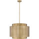 Harlech 4 Light 32.5 inch Rubbed Brass Chandelier Ceiling Light