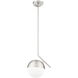 Realm Sphere 1 Light 10.75 inch Brushed Nickel Pendant Ceiling Light