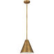Eaton 1 Light 12 inch Rubbed Brass Pendant Ceiling Light