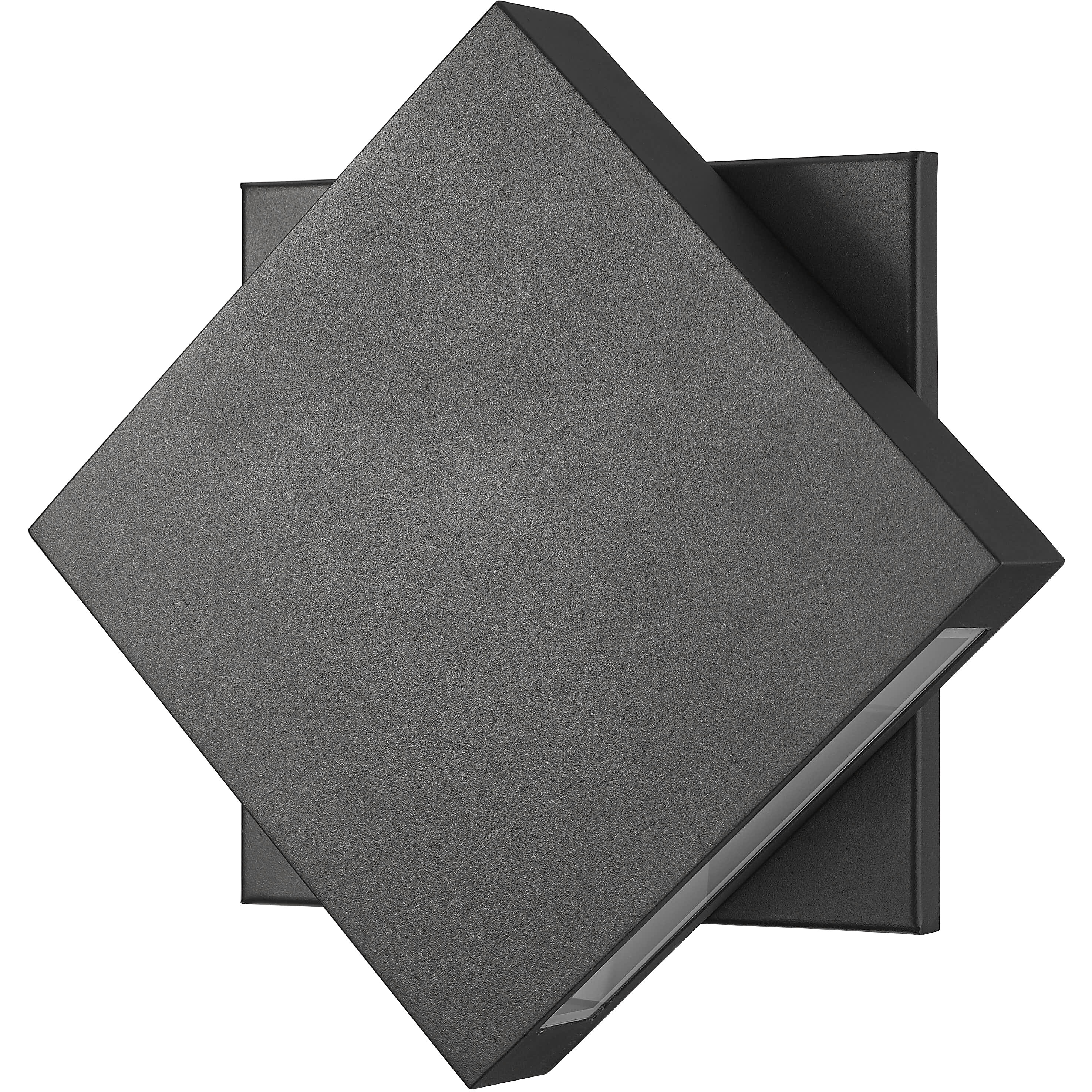 Quadrate LED 11.25 inch Black Outdoor Wall Light