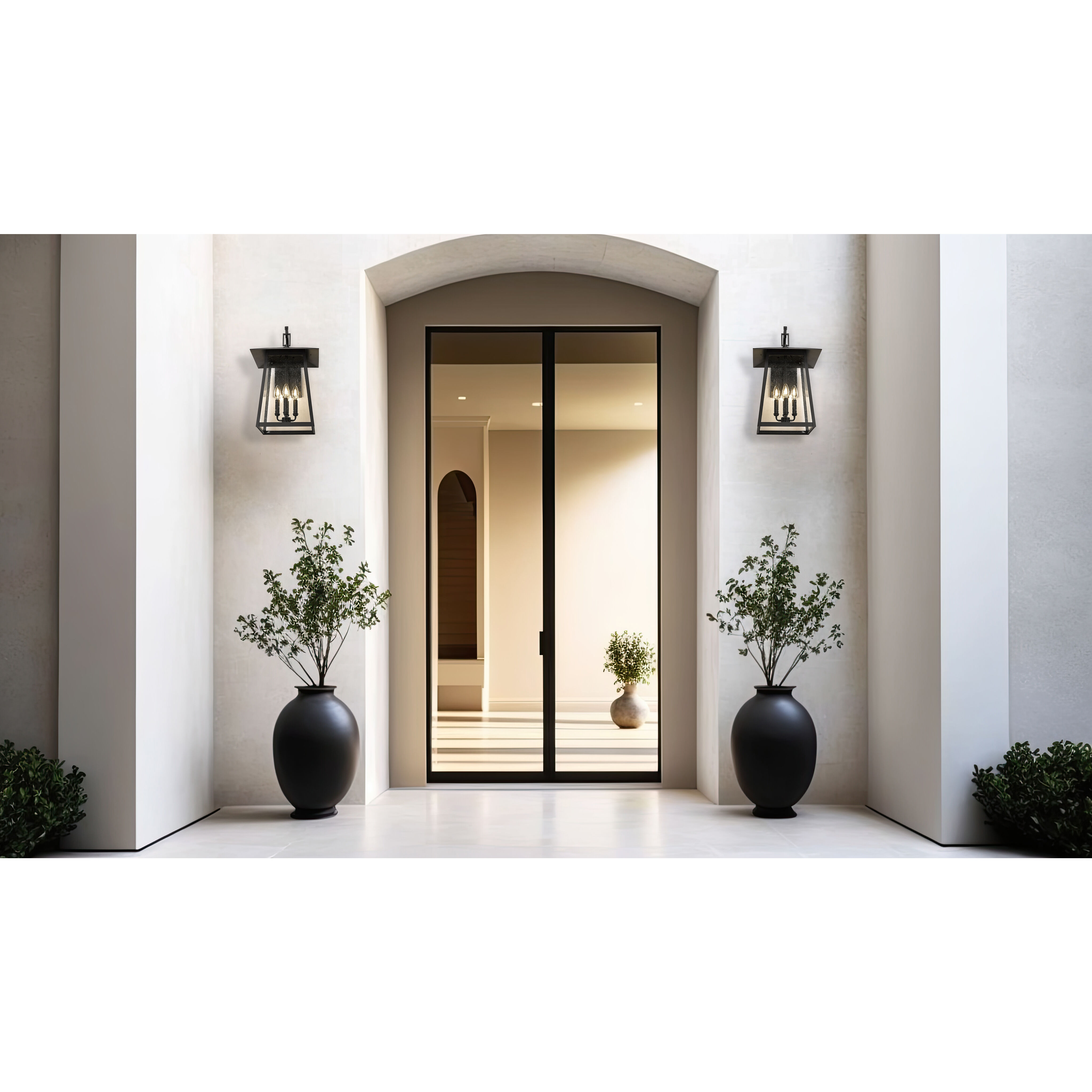 Rainer Outdoor Wall Light in Black, G9