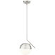 Realm Sphere 1 Light 10.75 inch Brushed Nickel Pendant Ceiling Light