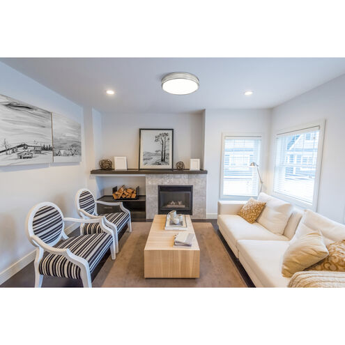 Stari LED 16.75 inch Brushed Nickel Flush Mount Ceiling Light