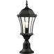 Wakefield 1 Light 24 inch Black Outdoor Pier Mounted Fixture