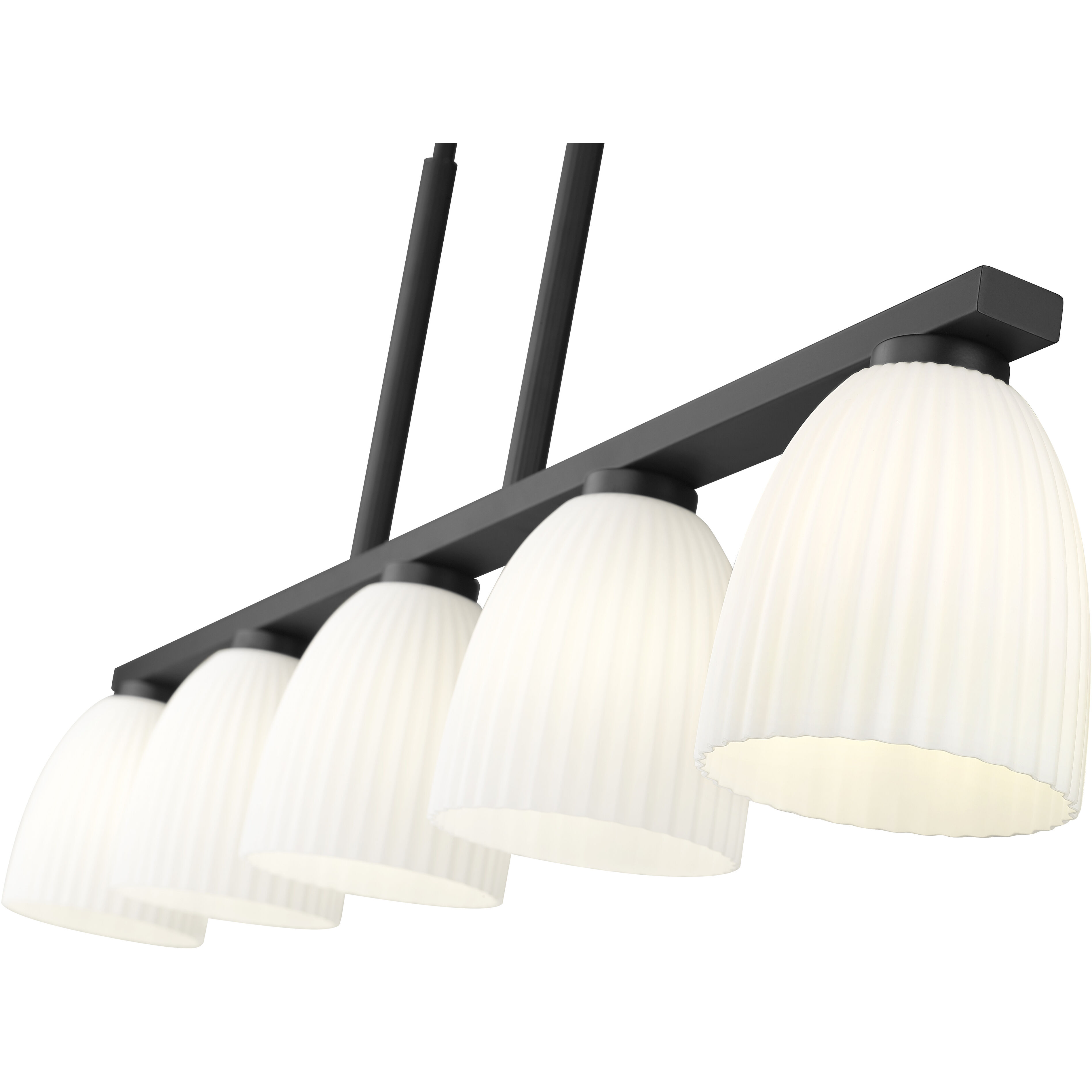 Naya Linear Chandelier Ceiling Light in Matte Black