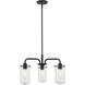Delaney 3 Light 20 inch Matte Black Chandelier Ceiling Light