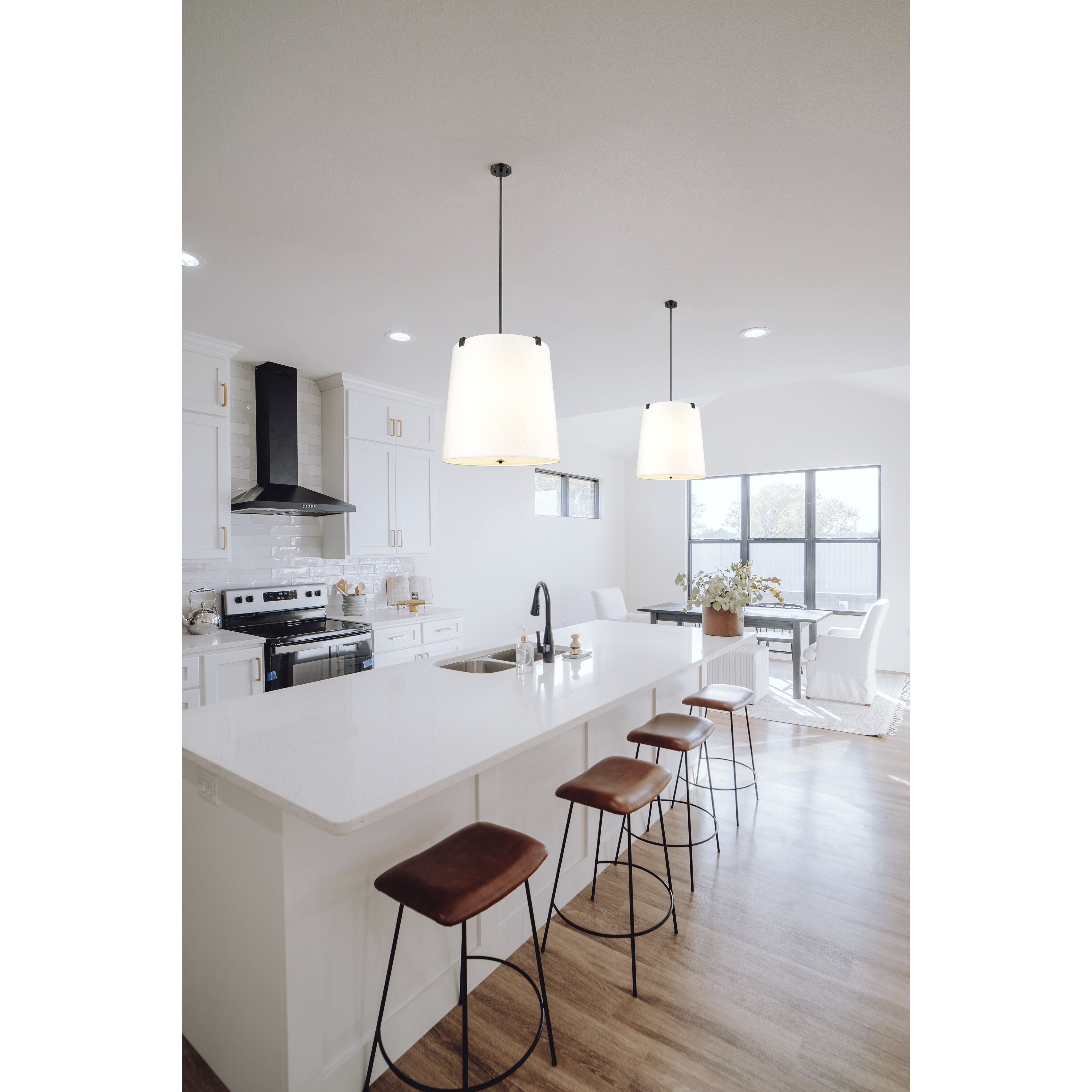 Weston 6 Light 24 inch Matte Black Pendant Ceiling Light