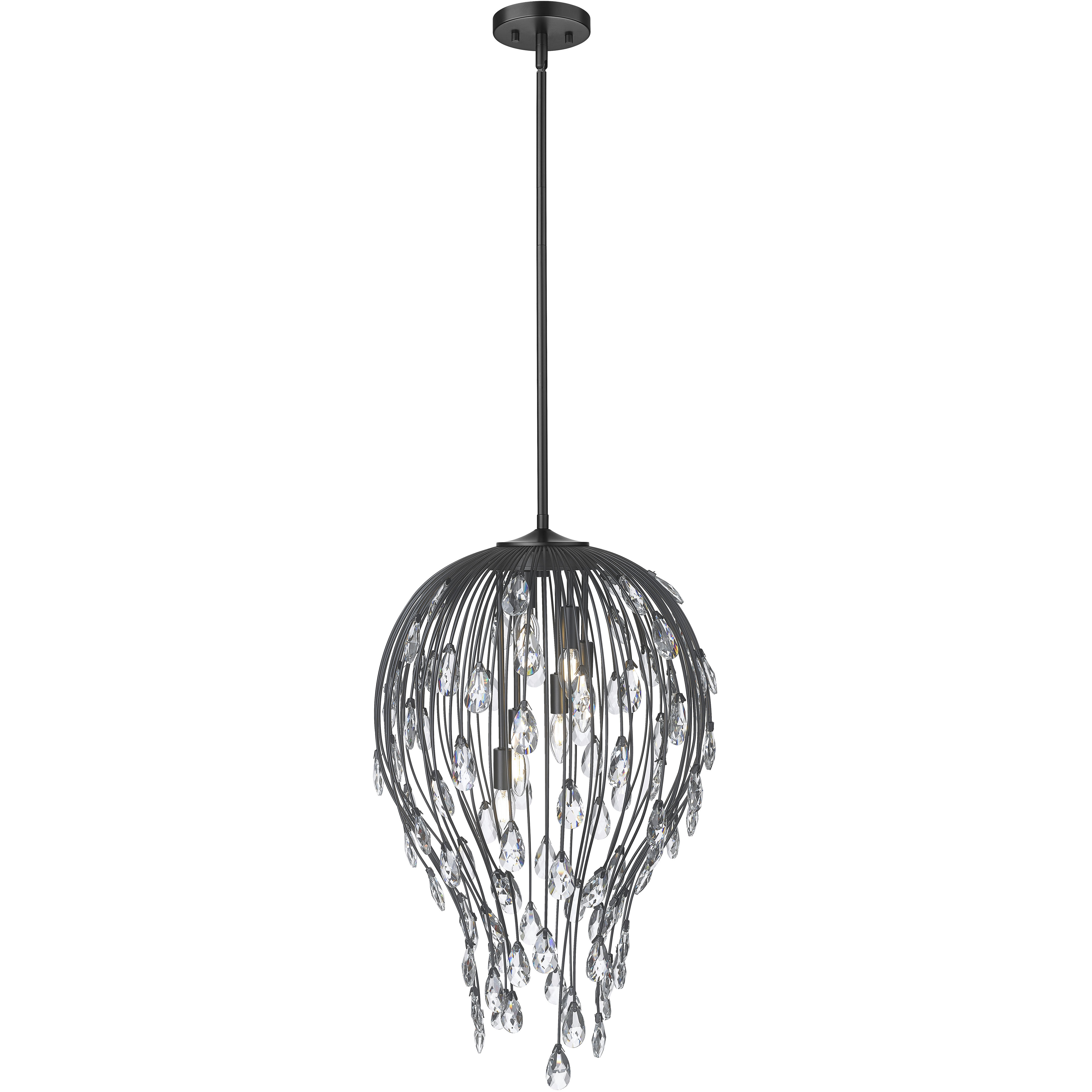 Gabriella 6 Light 18 inch Matte Black Pendant Ceiling Light