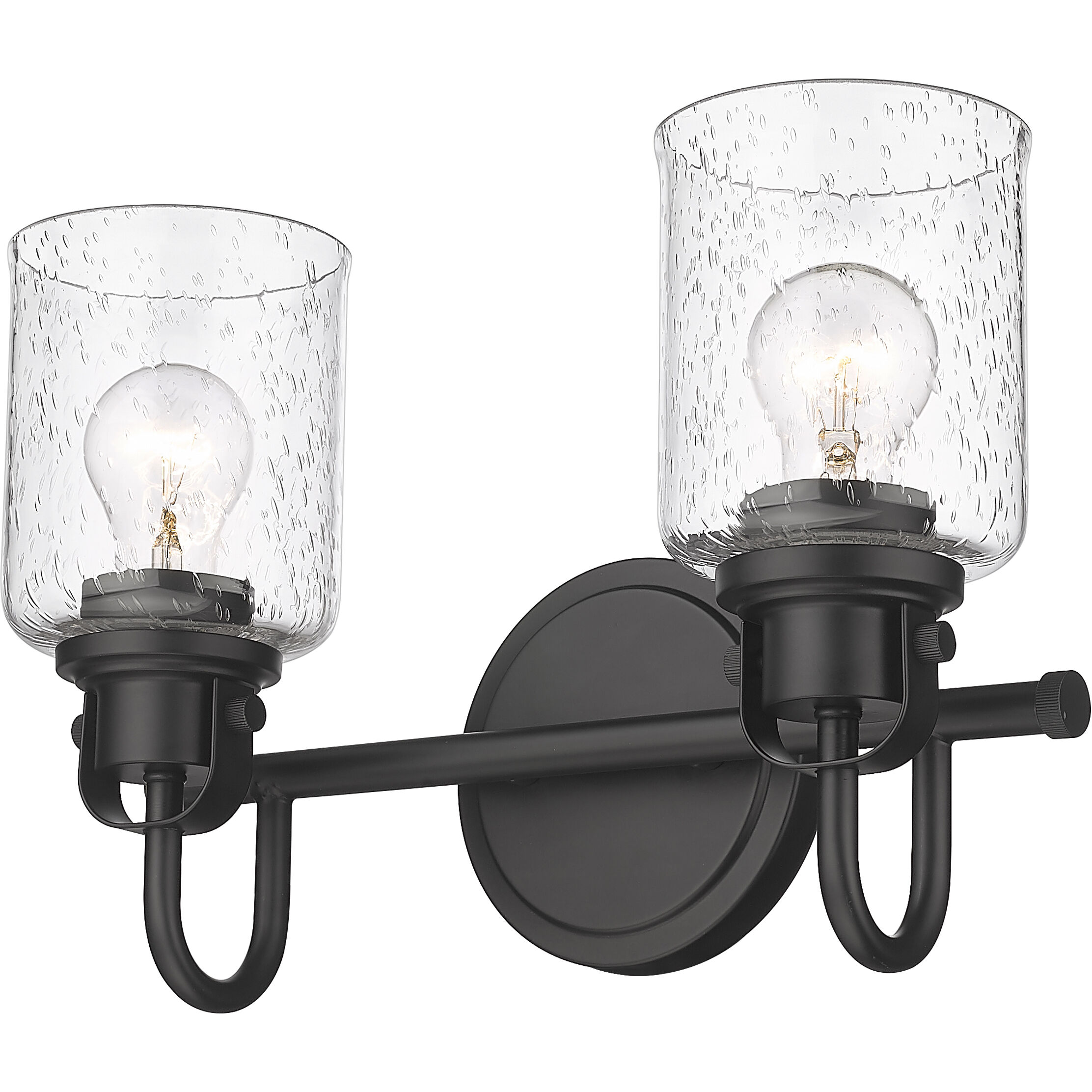 Kinsley 2 Light 14.5 inch Matte Black Bath Vanity Wall Light