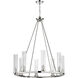 Beau 8 Light 33 inch Polished Nickel Chandelier Ceiling Light