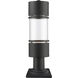 Luminata LED 21.75 inch Black Outdoor Pier Mounted Fixture