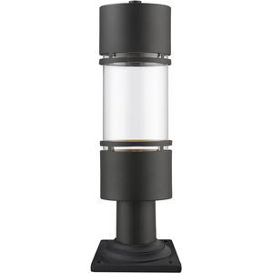 Luminata LED 21.75 inch Black Outdoor Pier Mounted Fixture
