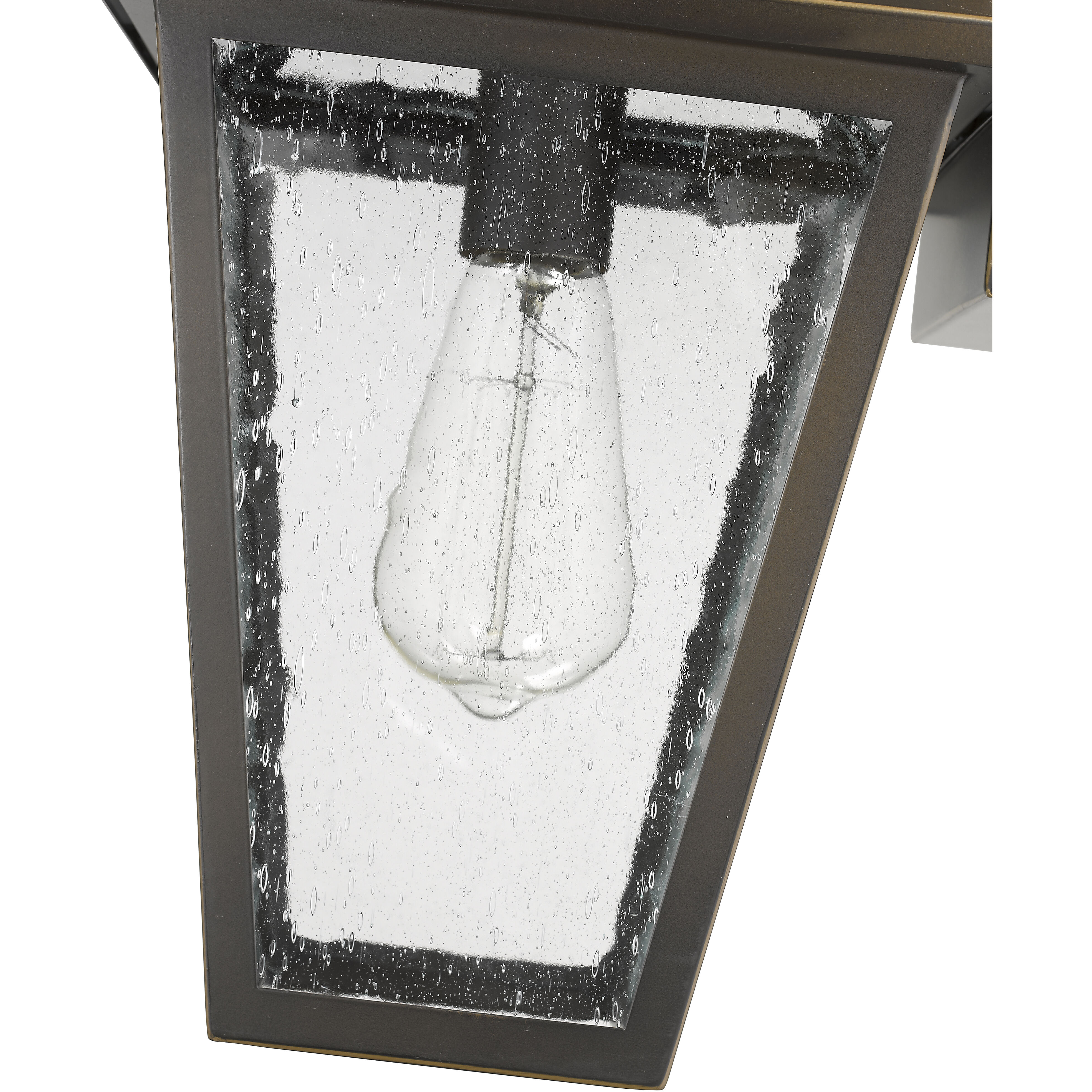Talbot 1 Light 13.25 inch Oil Rubbed Bronze Outdoor Wall Light in Seedy Glass