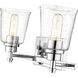 Bohin 2 Light 16 inch Chrome Vanity Wall Light