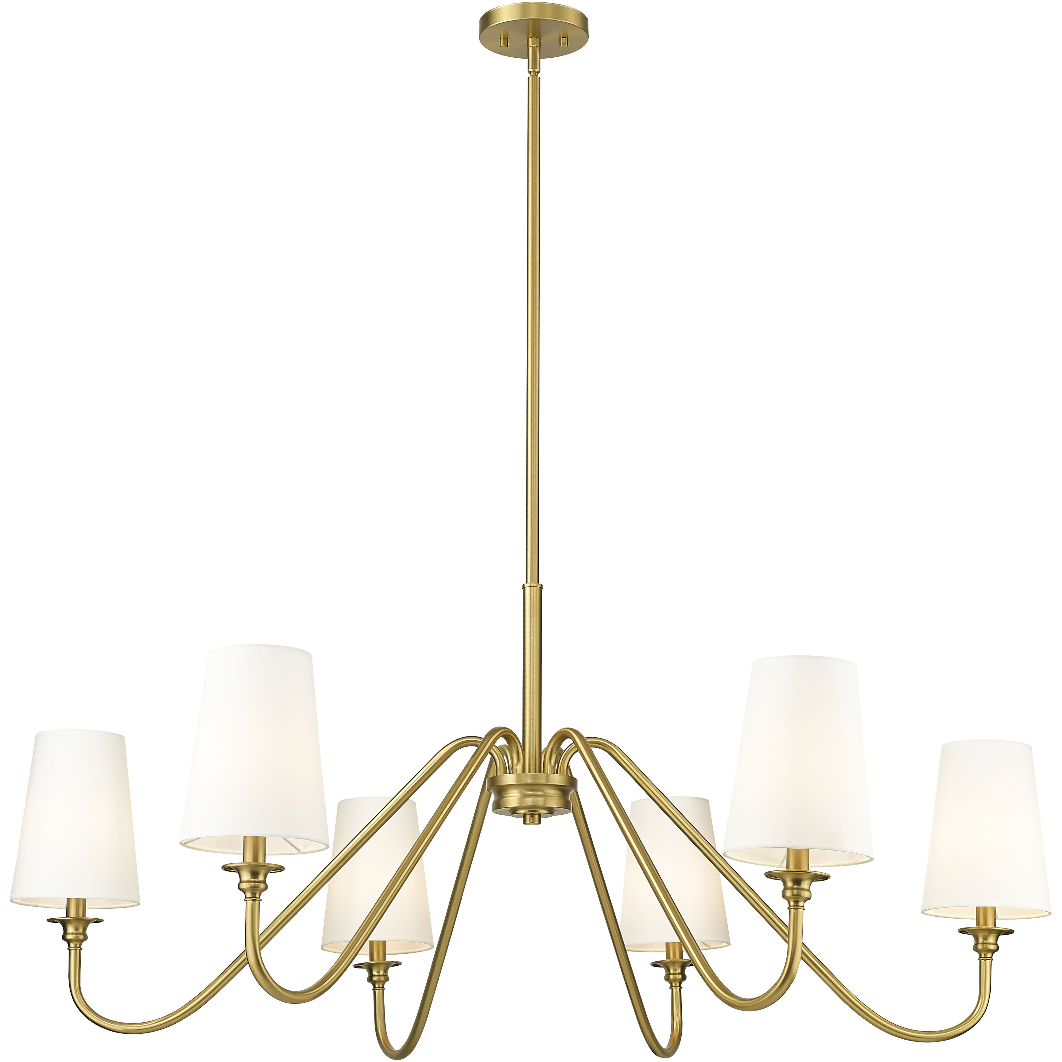 Gianna 6 Light 46.25 inch Modern Gold Chandelier Ceiling Light