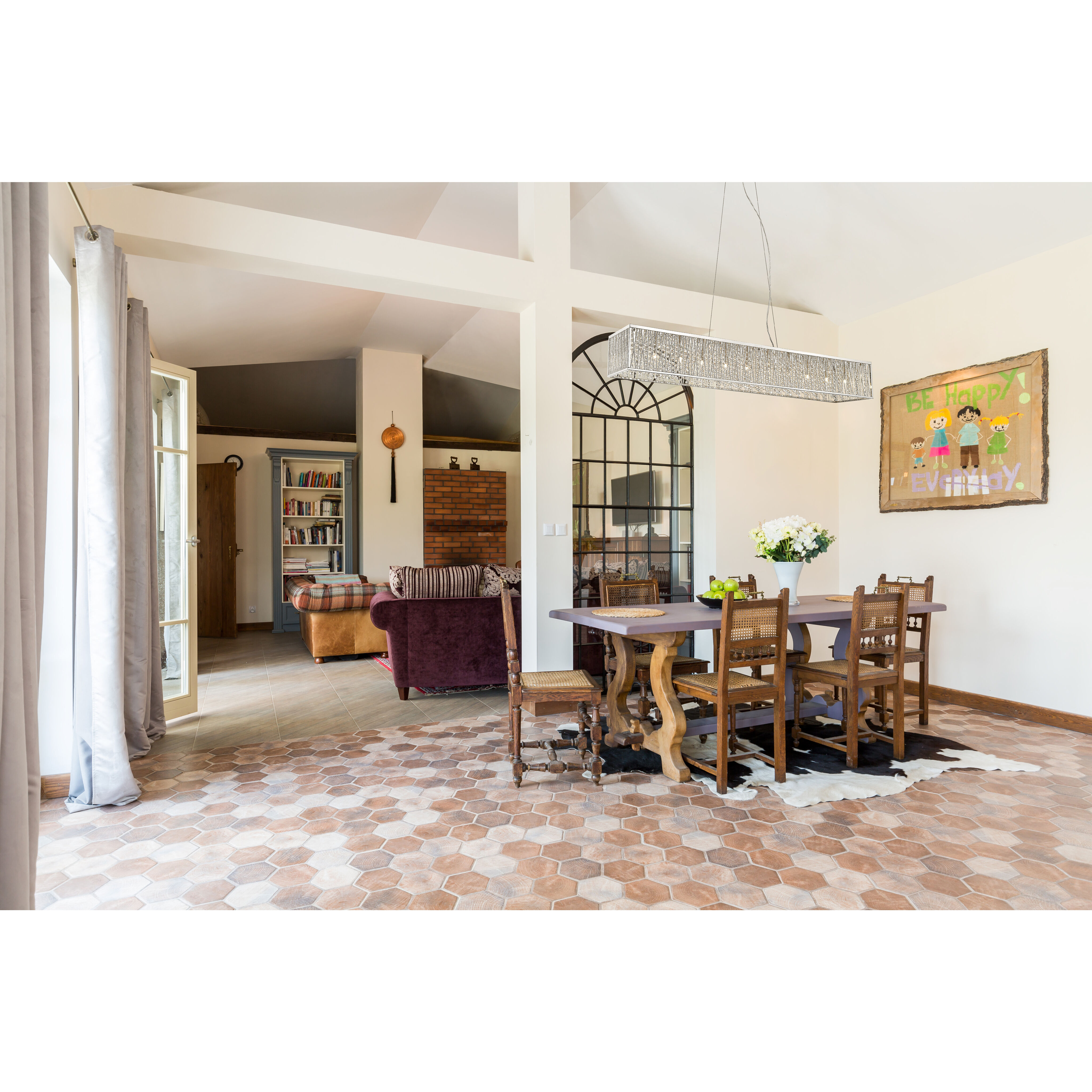 Terra 11 Light 56.5 inch Chrome Billiard Light Ceiling Light