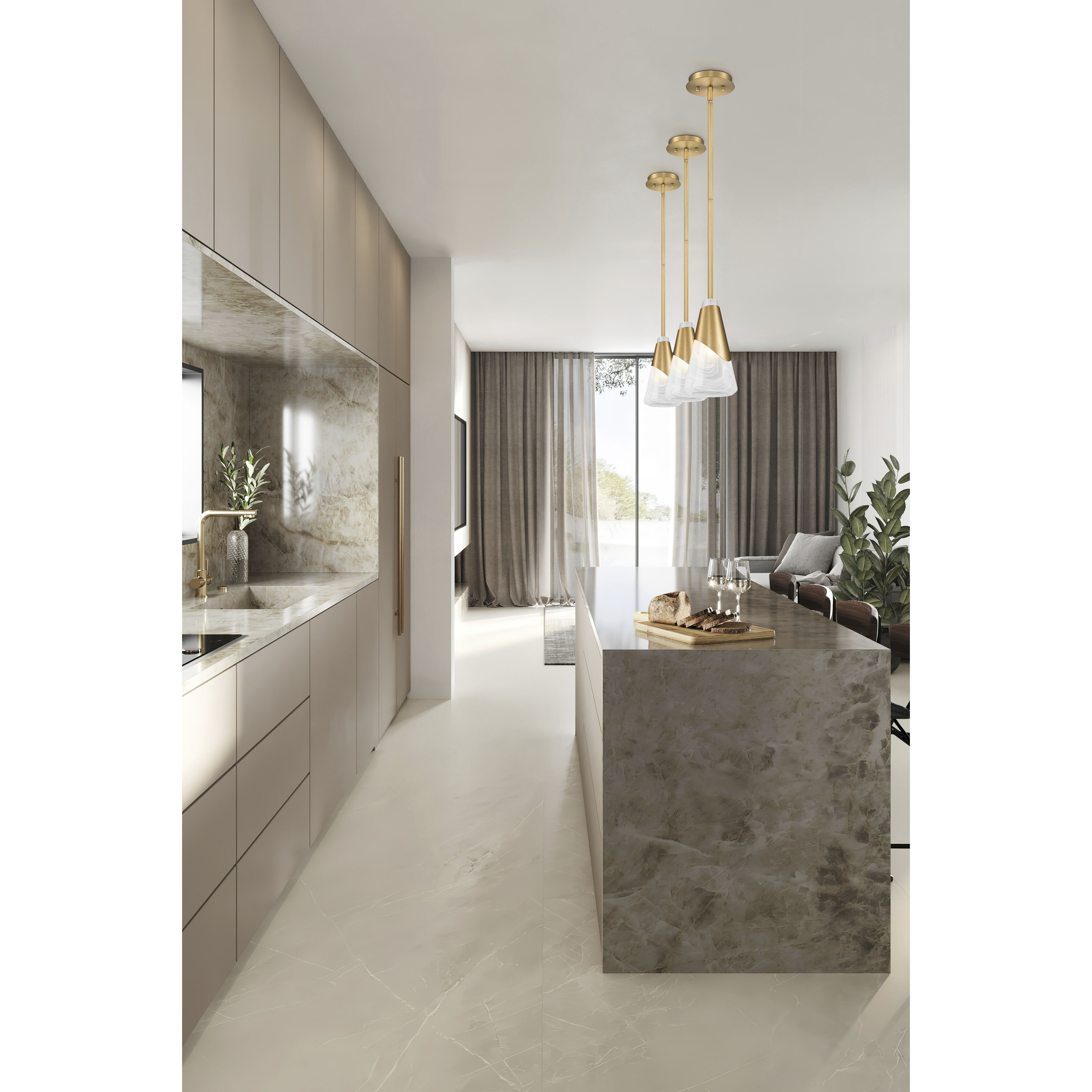 Aimie 1 Light 6 inch Modern Gold Pendant Ceiling Light