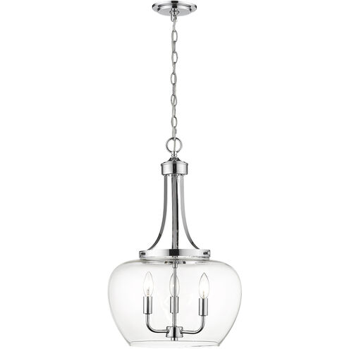 Joliet 3 Light 15.75 inch Chrome Pendant Ceiling Light