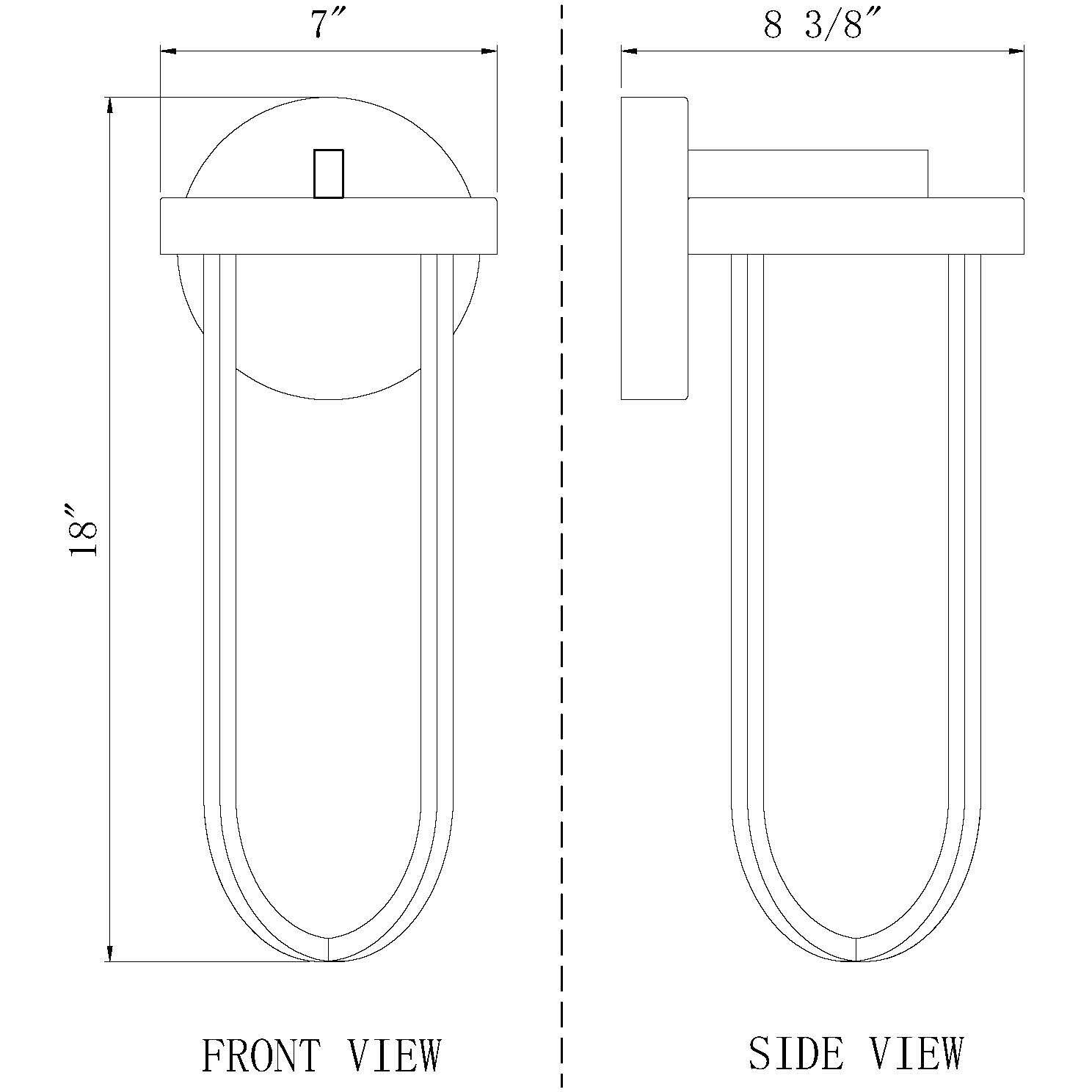 Leland LED 18 inch Sand Black Outdoor Wall Light