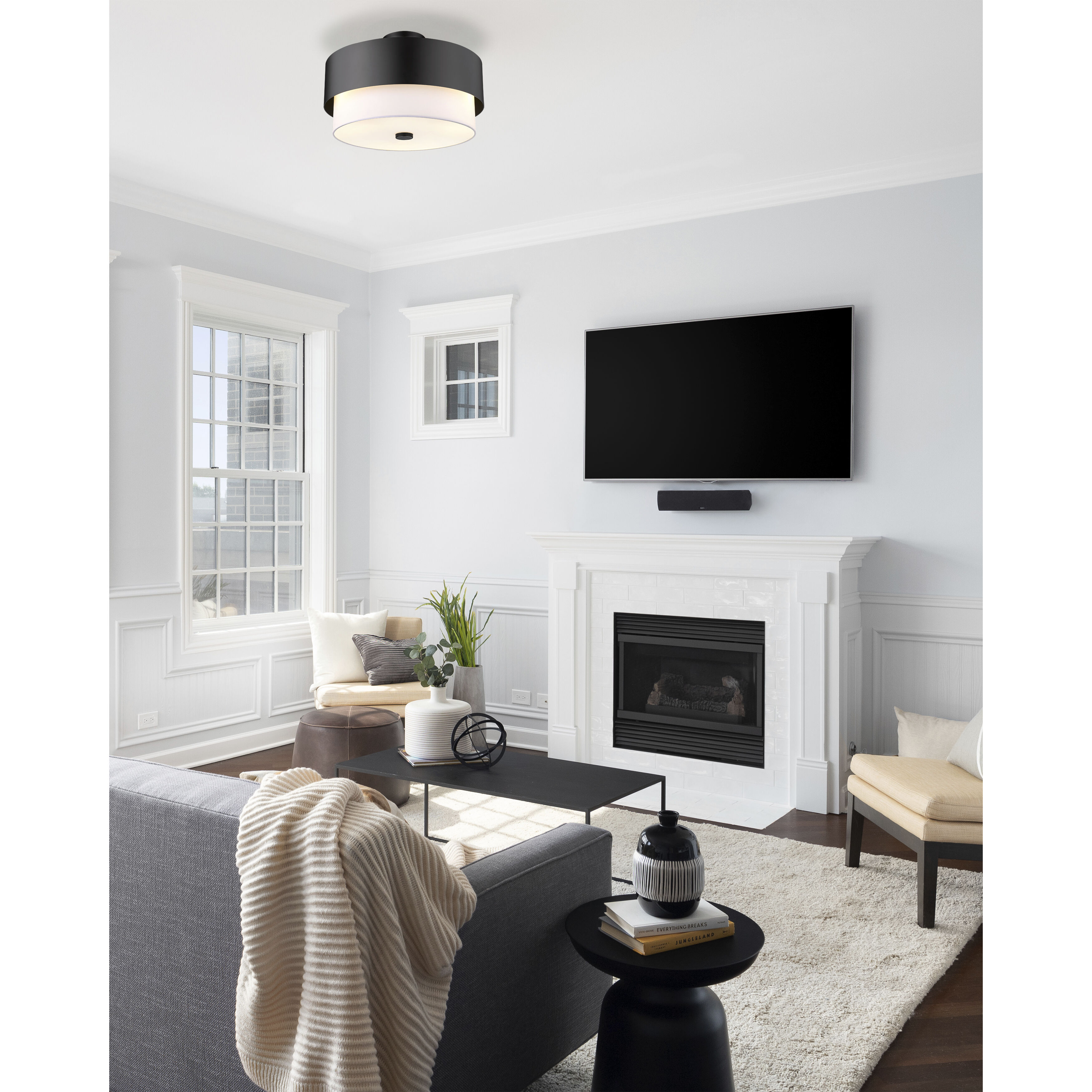 18 inch flush outlet mount ceiling light