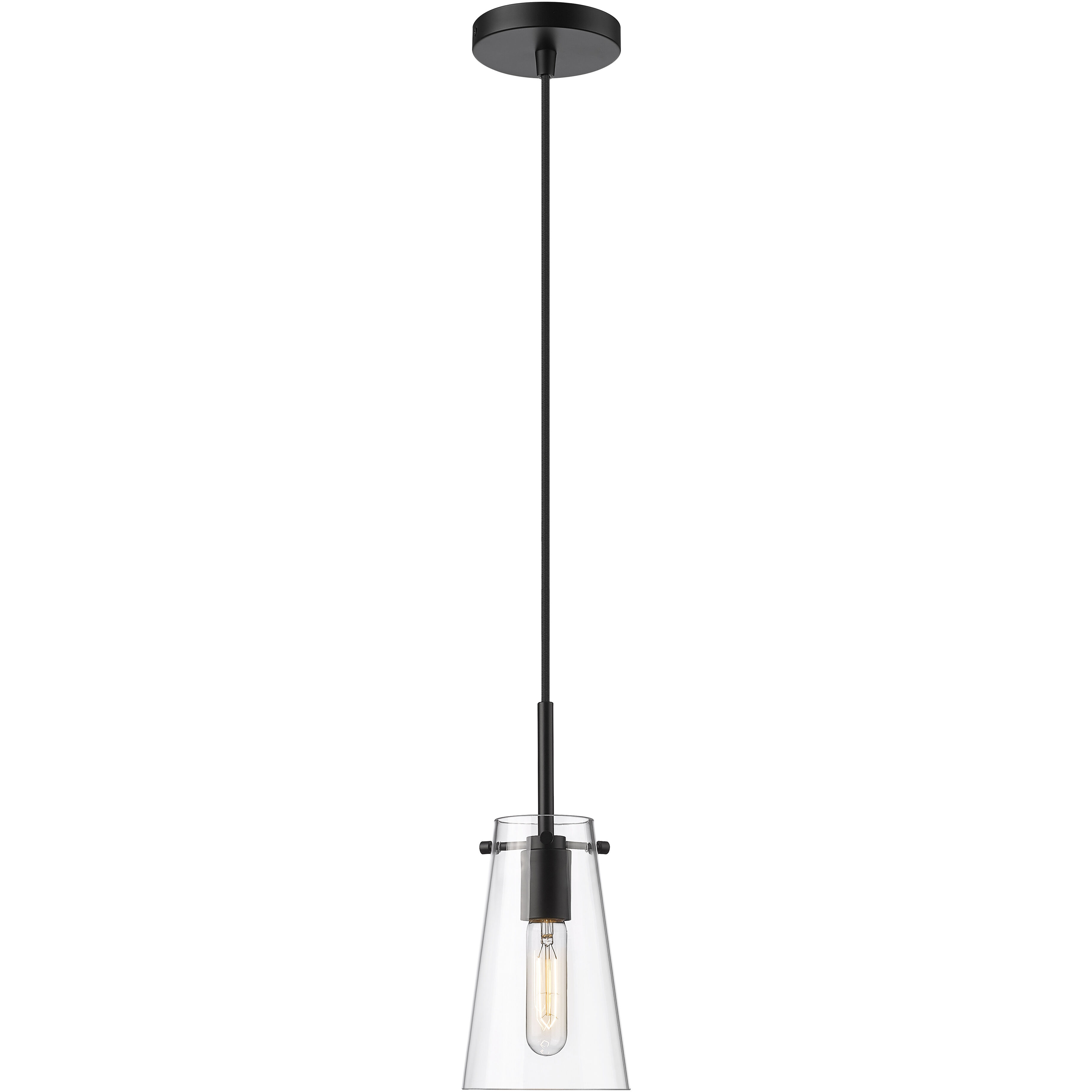 Kira 1 Light 5 inch Matte Black Pendant Ceiling Light