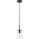 Kira 1 Light 5 inch Matte Black Pendant Ceiling Light