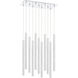 Forest LED 9.75 inch Chrome Chandelier Ceiling Light in 11, 40, Chrome Steel