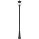 Davina 4 Light 119.25 inch Black Outdoor Post Mounted Fixture in G9