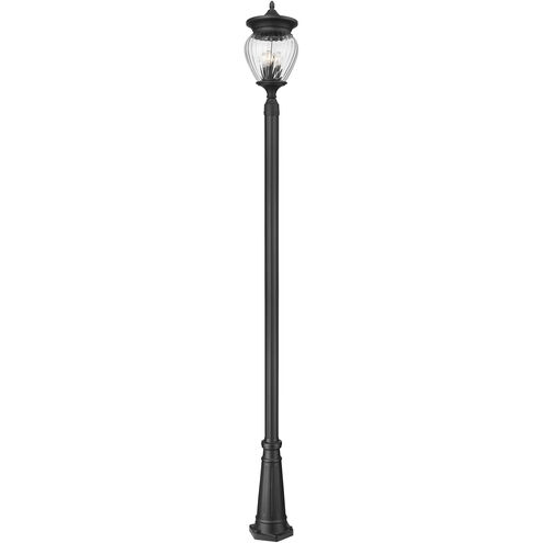 Davina 4 Light 119.25 inch Black Outdoor Post Mounted Fixture in G9