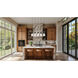 Aimie Linear Chandelier Ceiling Light in Matte Black